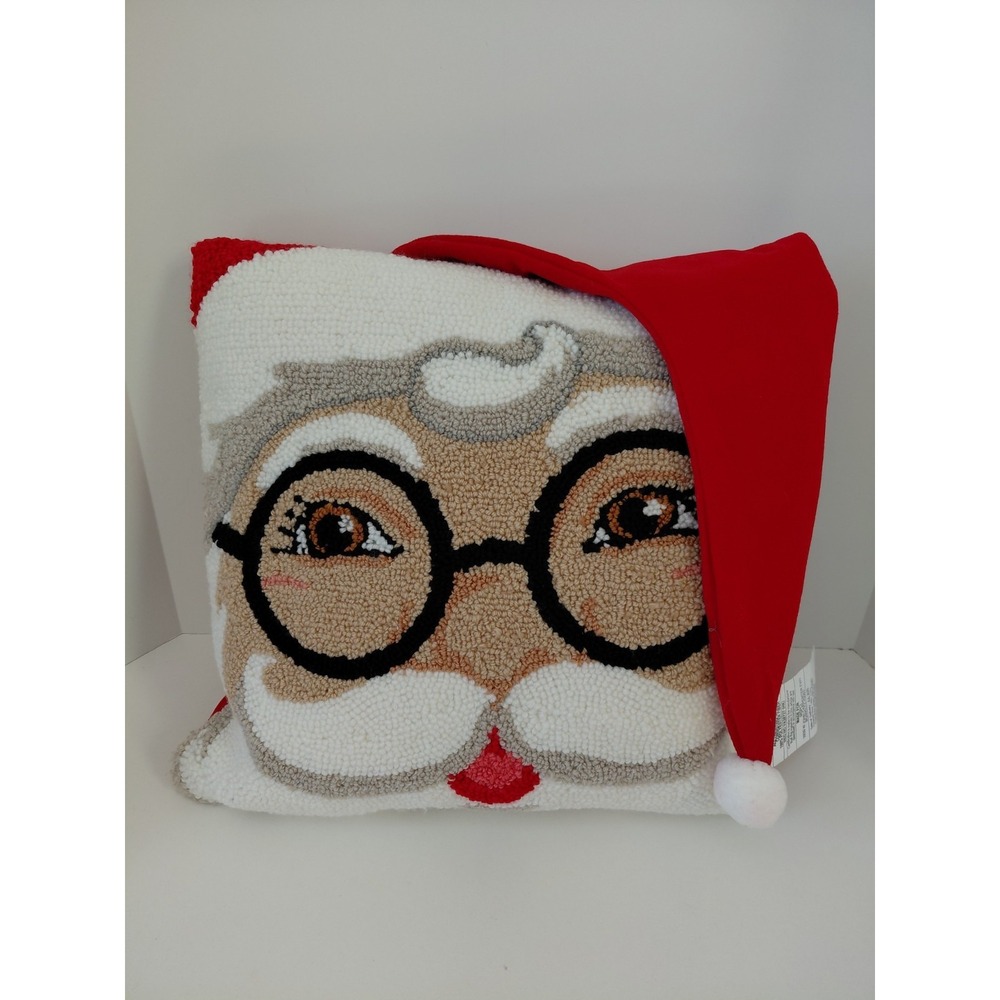 SANTA Face Decor Pillow Square 16 in x 16 in Ashland NEW Christmas